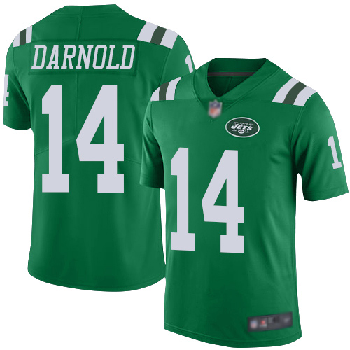 New York Jets Limited Green Youth Sam Darnold Jersey NFL Football #14 Rush Vapor Untouchable->youth nfl jersey->Youth Jersey